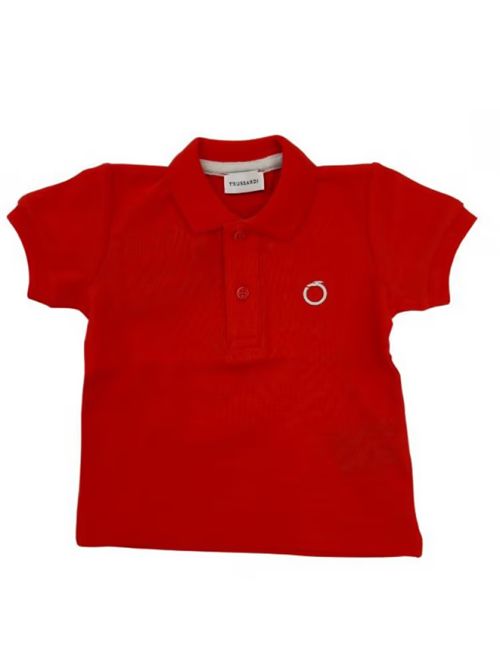 Polo con logo lettering sul retro TRUSSARDI JEANS | TIP25014PO/OFRED_BRIGHT